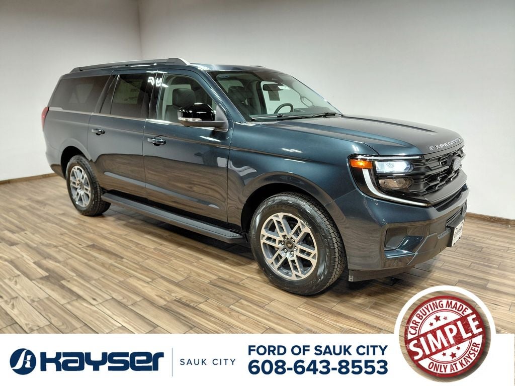2026 Ford Expedition Max Active in Blue Metallic — front three-quarter view