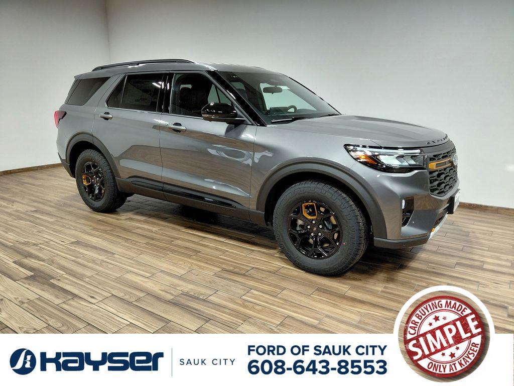 2026 Ford Explorer Tremor in Carbonized Gray Metallic — front three-quarter view