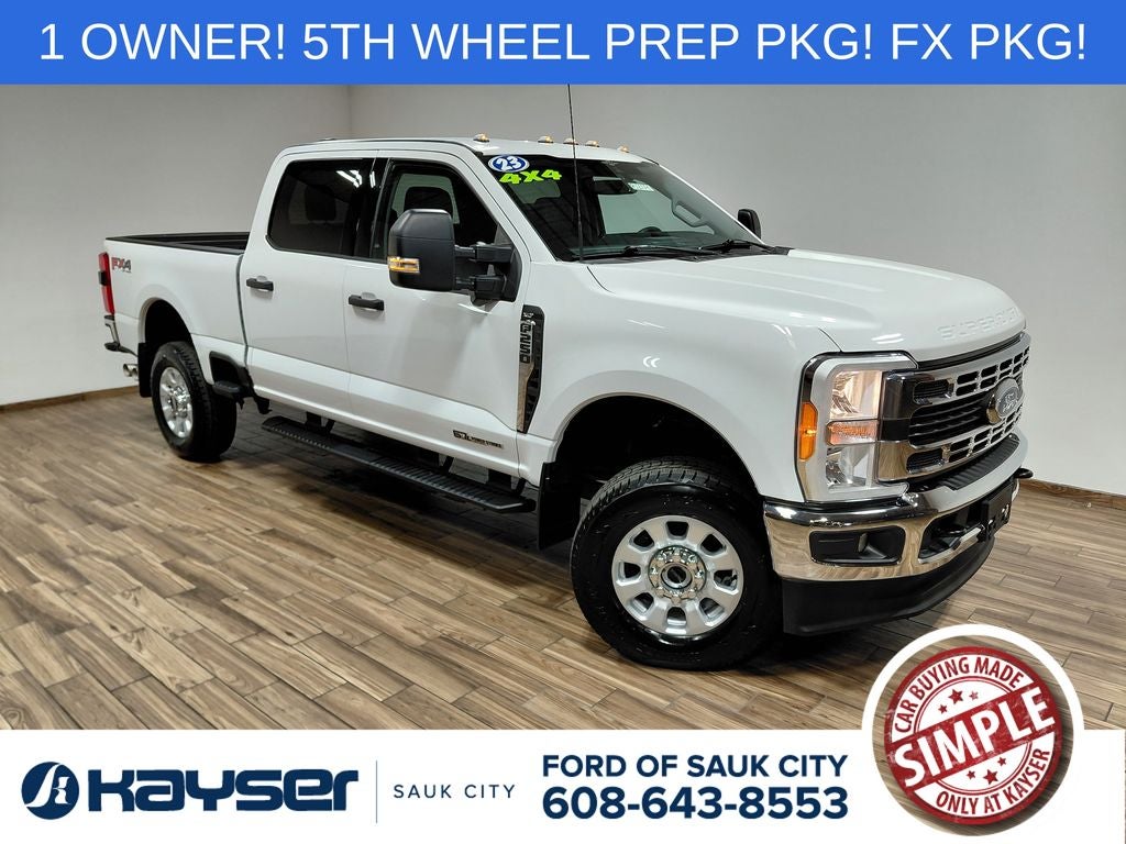 2023 Ford F-250SD XLT in White — front three-quarter view