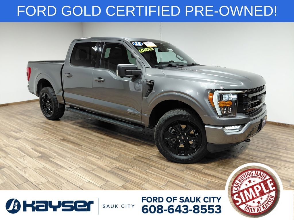 2023 Ford F-150 XLT in Gray Metallic — front three-quarter view