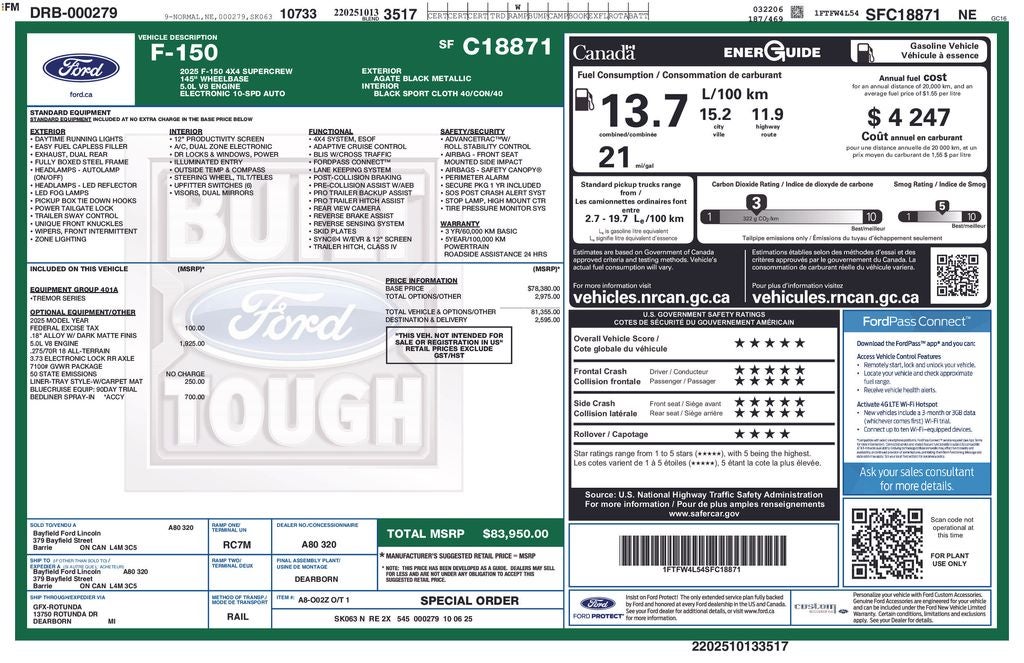 2025 Ford F-150 — interior view