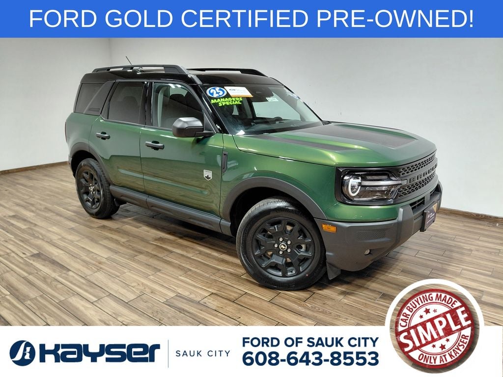 2025 Ford Bronco Sport Big Bend in Green Metallic — front three-quarter view