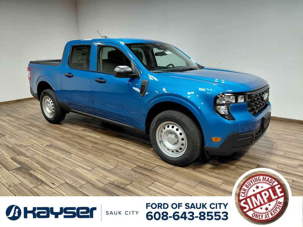 2026 Ford Maverick XL in Velocity Blue — front three-quarter view